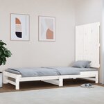 vidaXL Tête de lit murale Blanc 82 5x3x90 cm Bois massif de pin