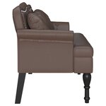 vidaXL Banc Chesterfield Marron 120 5 x 65 x 75 cm Simili cuir
