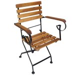 vidaXL Chaises pliables de jardin 4 Pièces Acier et bois d'acacia massif