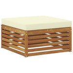 vidaXL Pouf d'Extérieur Bois d'Acacia Massif Naturel