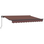 vidaXL Auvent Rétractable Marron 250 x 200 cm Polyester et Aluminium