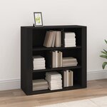 vidaXL Buffet Noir 80x30x80 cm Bois d'ingénierie