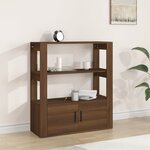 vidaXL Buffet Chêne marron 80x30x90 cm Bois d'ingénierie