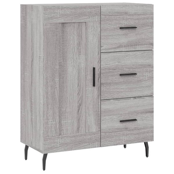 vidaXL Buffet sonoma gris 69 5x34x90 cm bois d'ingénierie