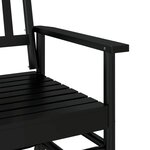 vidaXL Banc balancelle noir 118x70x104 5 cm bois massif de peuplier