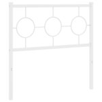 vidaXL Tête de lit métal blanc 90 cm