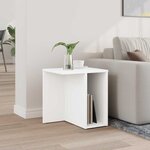 vidaXL Table d'appoint Blanc 37 x 32 x 40 cm Bois d'ingénierie