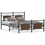vidaXL Cadre de lit sans matelas chêne marron 140x190 cm