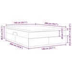 vidaXL Lit avec rangement et matelas Blanc 140 x 200 cm Simili cuir