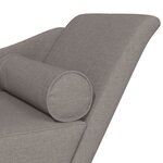 vidaXL Chaise longue avec coussins taupe tissu