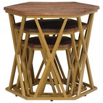 vidaXL Tables basses Marron 55 x 55 x 50 cm Bois de mangue massif