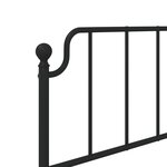 vidaXL Tête de lit métal noir 90 cm