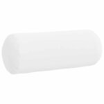 vidaXL Coussins d'accent 2 Pièces Blanc Ø 15 x 40 cm tissu