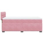 vidaXL Sommier à lattes de lit avec matelas Rose 90x200 cm Velours
