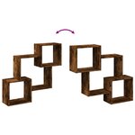 vidaXL Armoire murale 78x18x71 cm chêne fumé d'ingénierie