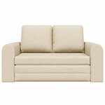vidaXL Canapé-Lit Crème 148 x 71 x 83 cm tissu