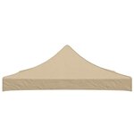 vidaXL Toit de tente de réception 3x3 m Beige 270 g/m²