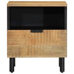 vidaXL Table de chevet marron 40x33x46 cm bois de manguier solide
