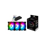 XIGMATEK Galaxy II Essential AX120 ARGB - Ventilateur Pour Boîtier - Pack de 3 x 120mm - RGB