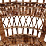 vidaXL Chaises d'extérieur lot de 4 Rotin naturel Marron
