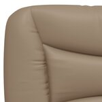 vidaXL Lit avec matelas cappuccino 160x200 cm similicuir