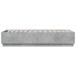 vidaXL Cadre de lit avec LED sans matelas gris béton 90x200 cm