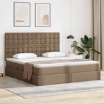 vidaXL Lit de Rangement Cappuccino 180 x 200 cm Cuir synthétique