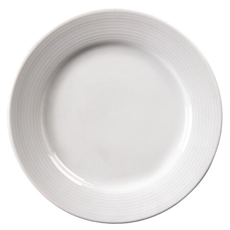 Assiettes à bord large linear 200(ø)mm - lot de 12 - olympia -  - porcelaine