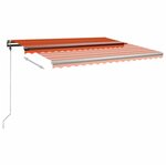 vidaXL Auvent manuel rétractable sur pied 400x300 cm Orange et marron