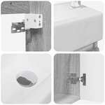 vidaXL Meuble de salle de bain avec robinet Sonoma gris