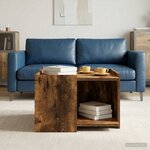 vidaXL Table basse Chêne fumé 50 5 x 50 x 33 cm Bois d'ingénierie
