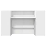 vidaXL Bureau de réception blanc 180x50x103 5 cm bois d'ingénierie
