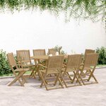 vidaXL Chaises de jardin pliantes lot de 8 54 5x58x90 cm bois d'acacia