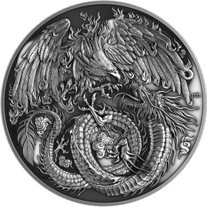 Pièce de monnaie en Argent 5 Dollars g 62.2 (2 oz) Millésime 2025 PHOENIX AND DRAGON