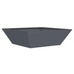 vidaXL Planteur en métal Anthracite Métal 50 x 50 x 15 cm