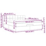 VidaXL Cadre de lit ottoman avec matelas gris foncé 160x200cm tissu