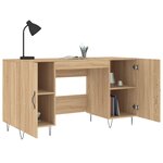 vidaXL Bureau chêne sonoma 140x50x75 cm bois d'ingénierie