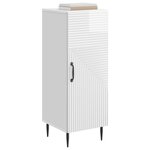 vidaXL Buffet Blanc brillant 33 x 34 5 x 89 5 cm Bois d'ingénierie