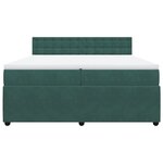 vidaXL Sommier à lattes de lit et matelas Vert foncé 200x200cm Velours