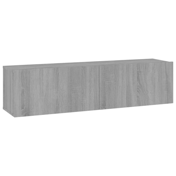 vidaXL Armoire murale TV Sonoma gris 120x30x30 cm Bois d'ingénierie