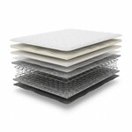Matelas 140x200 cm H3 fermeté moyenne - matelas à ressorts Bonnell avec housse en tissu blanc