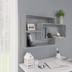 vidaXL Étagère murale Sonoma gris 104x20x58 5 cm Bois d'ingénierie
