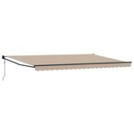 vidaXL Auvent Beige 500 x 300 x 165 cm Polyester et métal