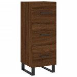 vidaXL Buffet haut Chêne marron 34 5x34x180 cm Bois d'ingénierie