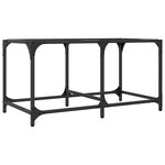 vidaXL Table basse avec dessus en verre transparent 78 5x40x40cm acier