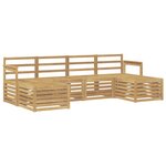 vidaXL Ensemble de canapés d'extérieur 5 pc Blanc Bois d'Acacia Massif