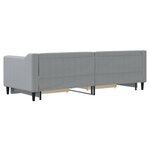 vidaXL Lit de jour avec gigogne et tiroirs gris clair 80x200 cm tissu