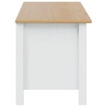 vidaXL Boîte de rangement HILL Blanc et marron miel 90 x 40 x 45 cm