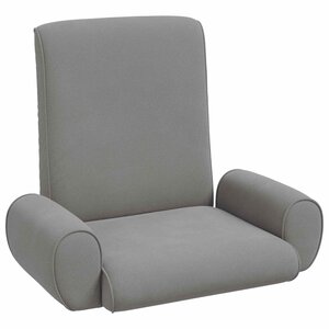 vidaXL Fauteuil de sol ajustable Gris foncé Velours grainé