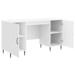 vidaXL Bureau Blanc brillant 142 5 x 50 x 75 cm Bois d'ingénierie